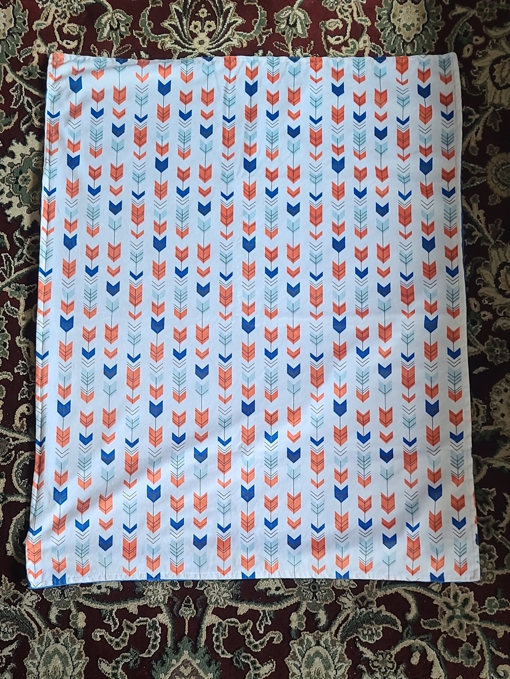 4 for $28 -Baby's First Boys Blue & Orange Toddler (Daycare) Blanket (39" x 29")